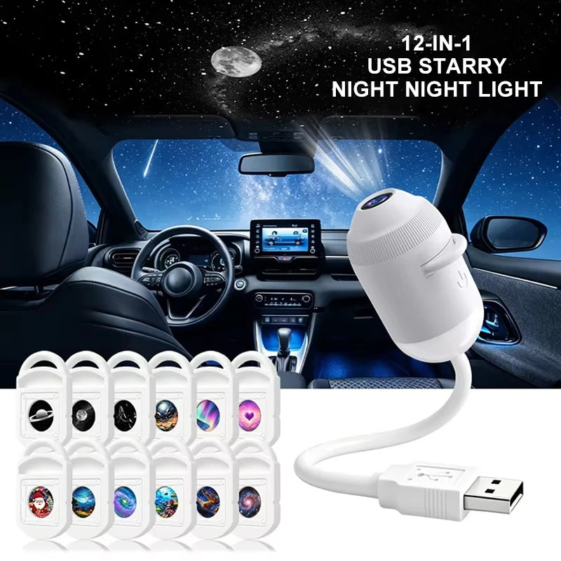 Galaxy & Ocean Night Light Projector – 4K Planetarium Star Projector with 24 Interchangeable Film Discs