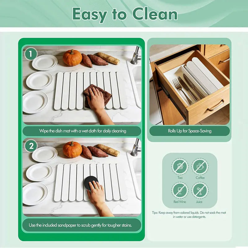 Rollable Wooden Slat Placemat & Table Runner – Foldable Heat-Resistant Dining Mat & Sofa Armrest Tray