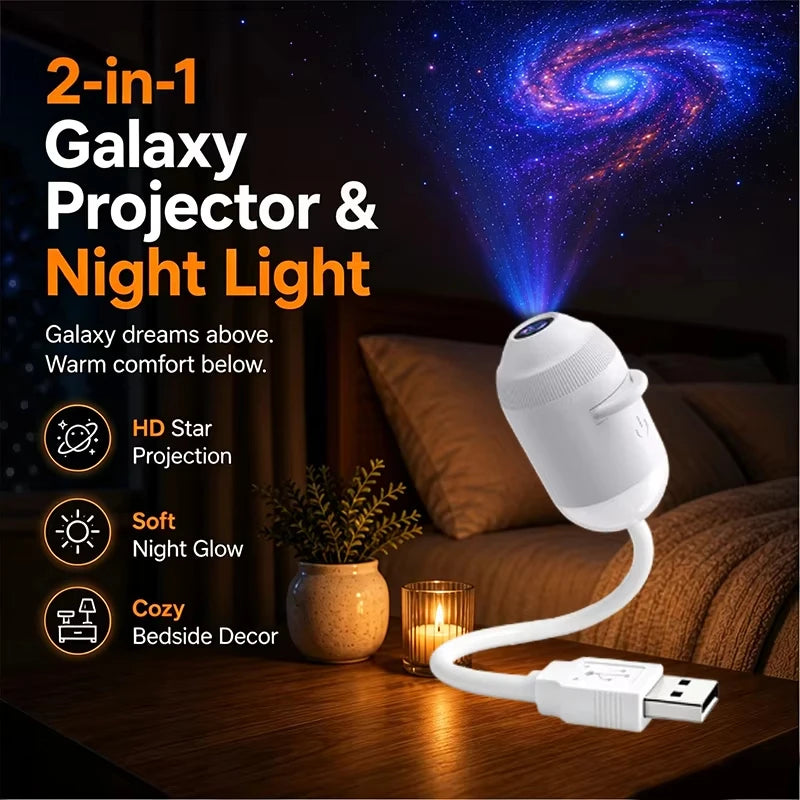 Galaxy & Ocean Night Light Projector – 4K Planetarium Star Projector with 24 Interchangeable Film Discs