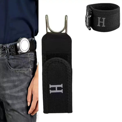Buckle-Free Elastic Waist Tightener – Invisible Adjustable Belt Alternative for Jeans & Pants