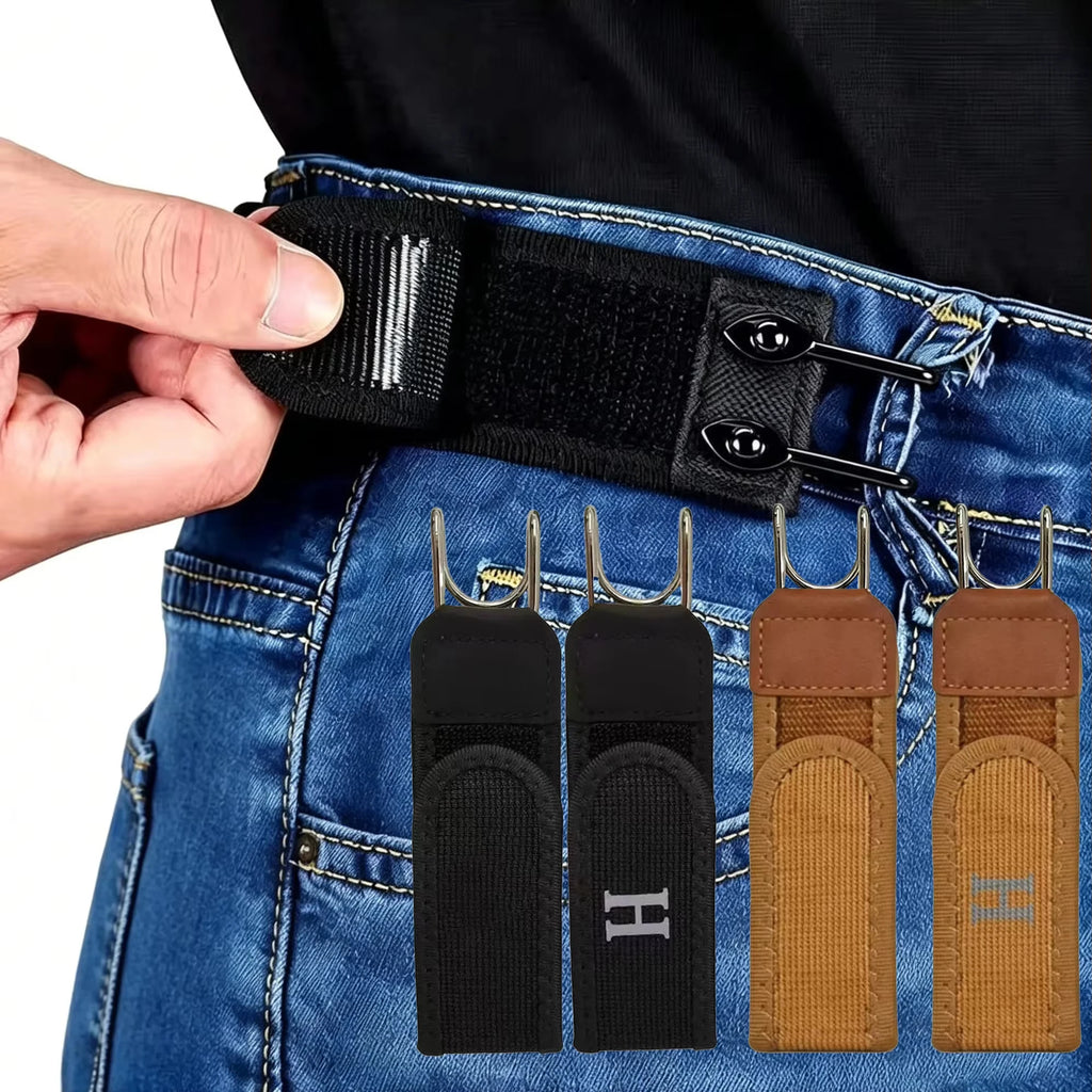 Buckle-Free Elastic Waist Tightener – Invisible Adjustable Belt Alternative for Jeans & Pants
